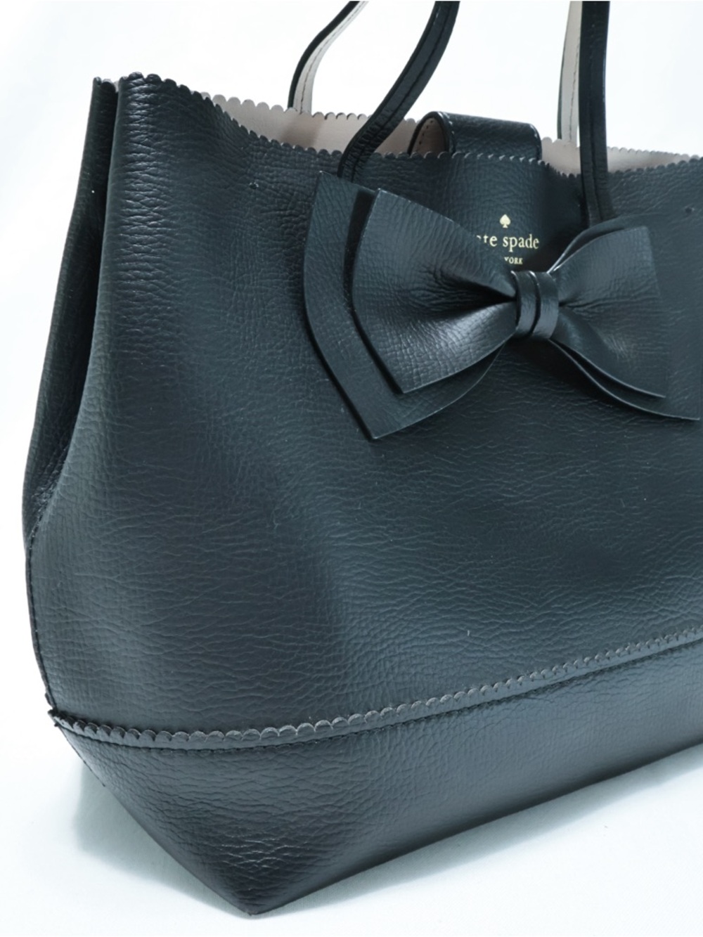 Kate Spade Vanderbilt Place Giorgia Satchel Bag Pebbled Black Leather Bow NWOT - Picture 6 of 16